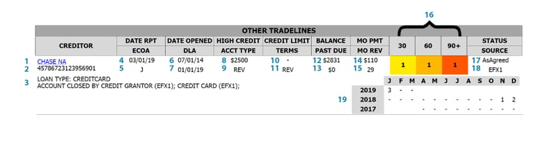 Open Tradelines and Collections