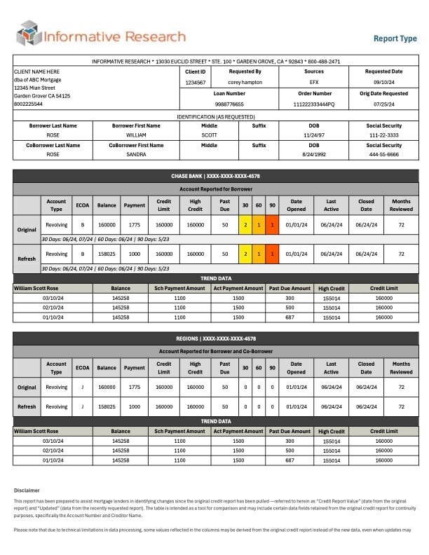 Account & Mortgage Refresh 10.17
