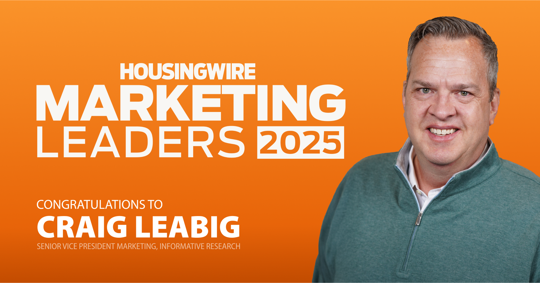 Craig Leabig Named HousingWire 2025 Marketing Leader