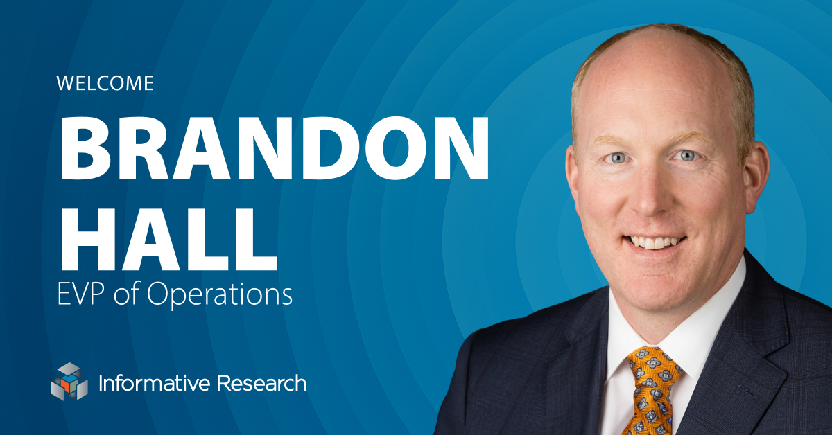 Informative Research Adds Brandon Hall as New EVP of Operations